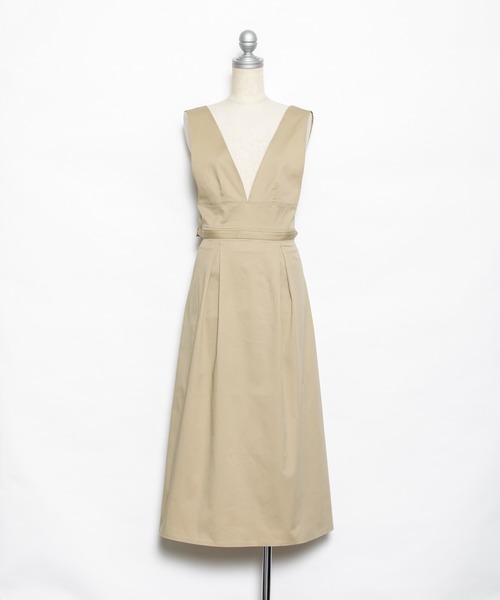 AS KNOW AS PINKY（アズノゥアズピンキー）の「サプライズのリボンジャンスカ（ジャンパースカート・レディース・ベージュ/グリーン/ブラック/ラベンダー・FREE）」の12枚目の写真