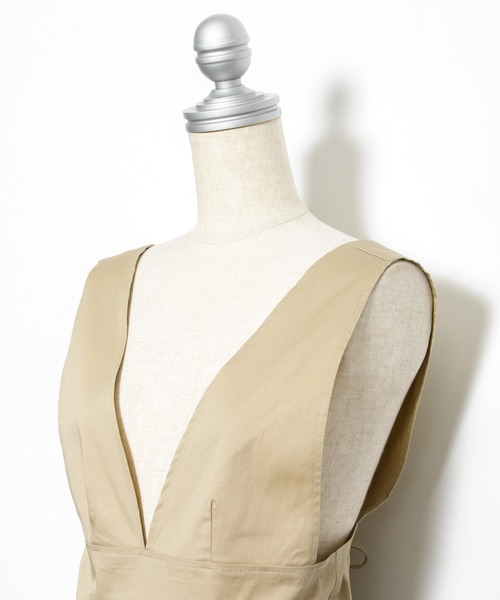 AS KNOW AS PINKY（アズノゥアズピンキー）の「サプライズのリボンジャンスカ（ジャンパースカート・レディース・ベージュ/グリーン/ブラック/ラベンダー・FREE）」の6枚目の写真