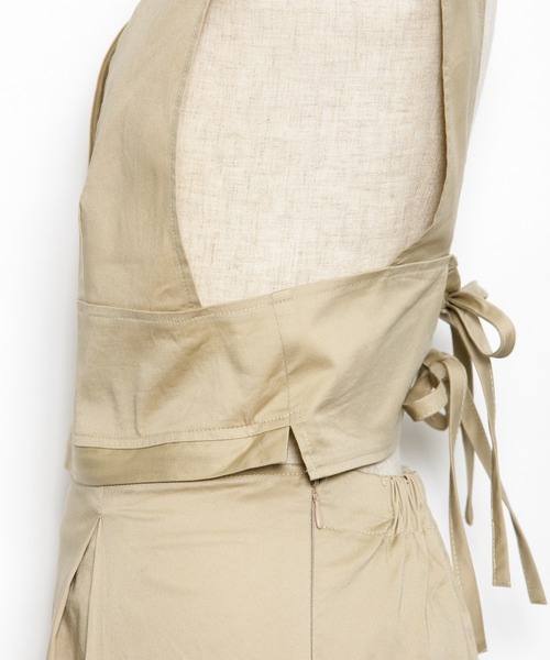 AS KNOW AS PINKY（アズノゥアズピンキー）の「サプライズのリボンジャンスカ（ジャンパースカート・レディース・ベージュ/グリーン/ブラック/ラベンダー・FREE）」の10枚目の写真