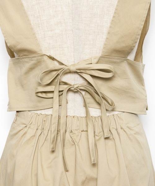 AS KNOW AS PINKY（アズノゥアズピンキー）の「サプライズのリボンジャンスカ（ジャンパースカート・レディース・ベージュ/グリーン/ブラック/ラベンダー・FREE）」の13枚目の写真