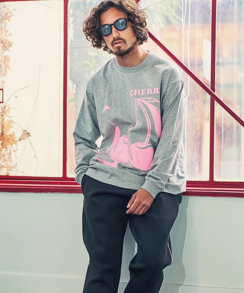 MARBLES（マーブルズ）の「mlt3403-STANDARD LS TEE (CHERRY) Tシャツ（Tシャツ/カットソー・メンズ・イエロー/ネイビー/トップグレー・S/L/XL/M）」の4枚目の写真