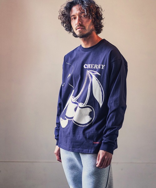 MARBLES（マーブルズ）の「mlt3403-STANDARD LS TEE (CHERRY) Tシャツ（Tシャツ/カットソー・メンズ・イエロー/ネイビー/トップグレー・S/L/XL/M）」の10枚目の写真