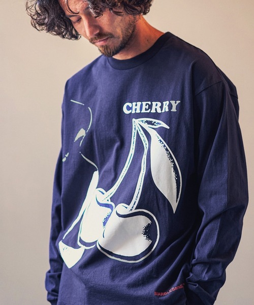 MARBLES（マーブルズ）の「mlt3403-STANDARD LS TEE (CHERRY) Tシャツ（Tシャツ/カットソー・メンズ・イエロー/ネイビー/トップグレー・S/L/XL/M）」の11枚目の写真