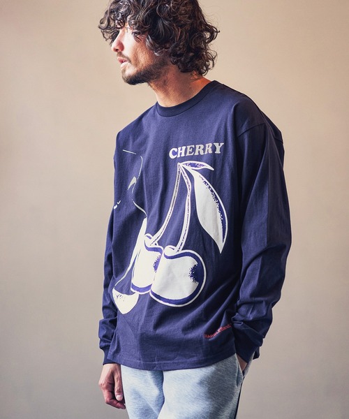 MARBLES（マーブルズ）の「mlt3403-STANDARD LS TEE (CHERRY) Tシャツ（Tシャツ/カットソー・メンズ・イエロー/ネイビー/トップグレー・S/L/XL/M）」の12枚目の写真
