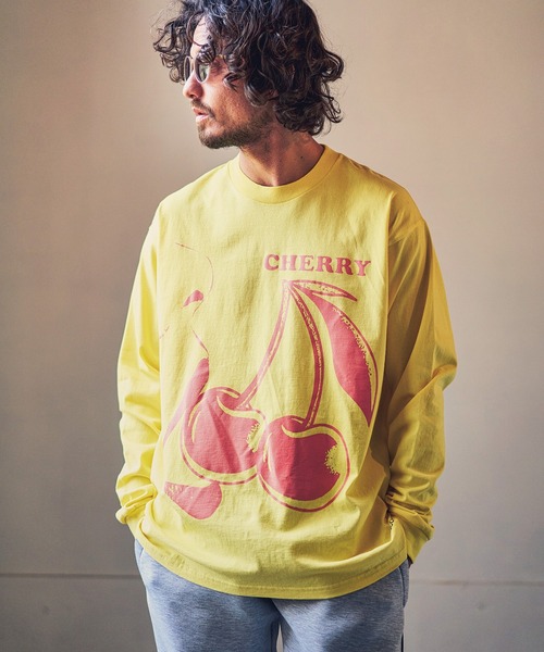 MARBLES（マーブルズ）の「mlt3403-STANDARD LS TEE (CHERRY) Tシャツ（Tシャツ/カットソー・メンズ・イエロー/ネイビー/トップグレー・S/L/XL/M）」の13枚目の写真