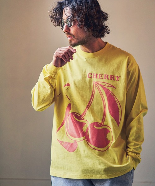 MARBLES（マーブルズ）の「mlt3403-STANDARD LS TEE (CHERRY) Tシャツ（Tシャツ/カットソー・メンズ・イエロー/ネイビー/トップグレー・S/L/XL/M）」の14枚目の写真