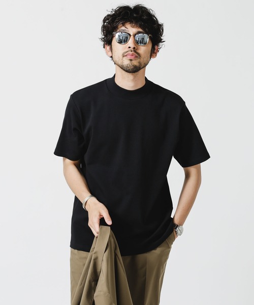 NANO universe(ナノユニバース)の「《イヤな臭いを軽減》Anti Smell モックネックTシャツ 半袖(Tシャツ/カットソー・メンズ・ホワイト/ブラック/ベージュ・S/M/L/XL)」の7枚目の写真