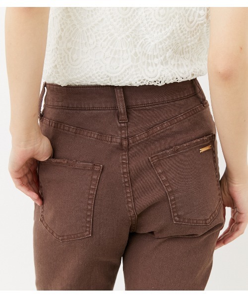 rienda（リエンダ）の「ストレートカラーデニムパンツ（デニムパンツ・レディース・ホワイト/ブラウン・24inch/25inch/26inch）」の12枚目の写真