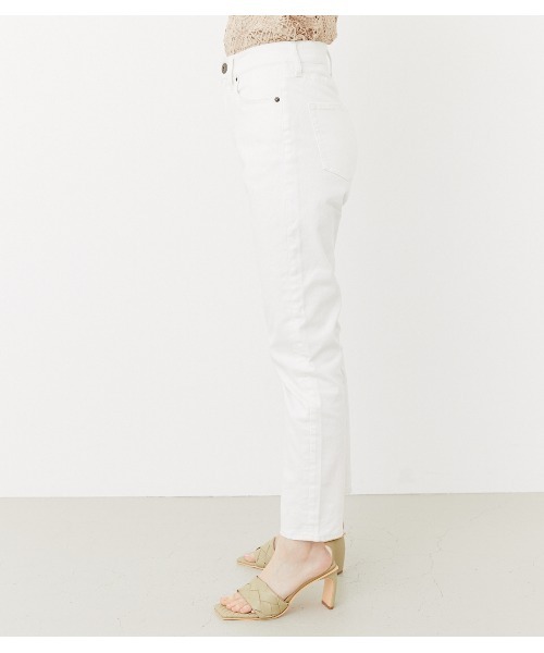 rienda（リエンダ）の「ストレートカラーデニムパンツ（デニムパンツ・レディース・ホワイト/ブラウン・24inch/25inch/26inch）」の10枚目の写真