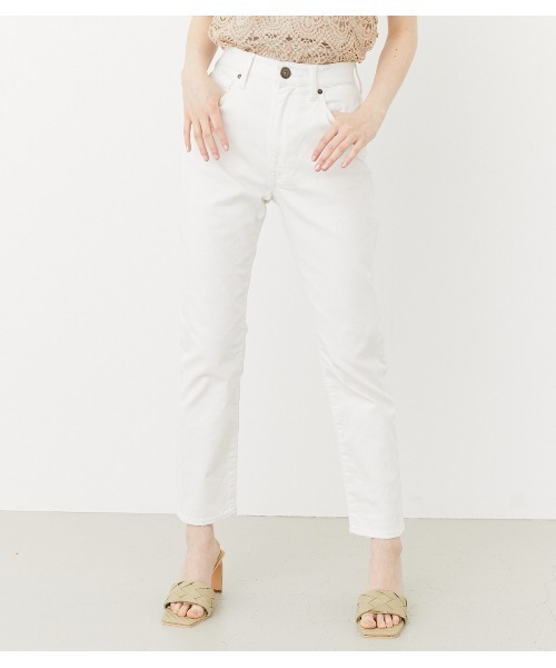 rienda（リエンダ）の「ストレートカラーデニムパンツ（デニムパンツ・レディース・ホワイト/ブラウン・24inch/25inch/26inch）」の20枚目の写真