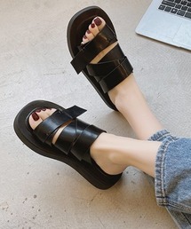 デザインフラットサンダル