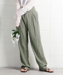 me+em select | ワッシャータックワイドスラックス(スラックス)