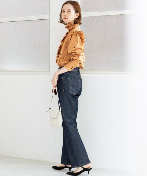 YANUK(ヤヌーク)の「【YANUK/ヤヌーク】別注セミフレアパンツ◆(デニムパンツ・レディース・ネイビー・23/24/25/26/27)」の19枚目の写真