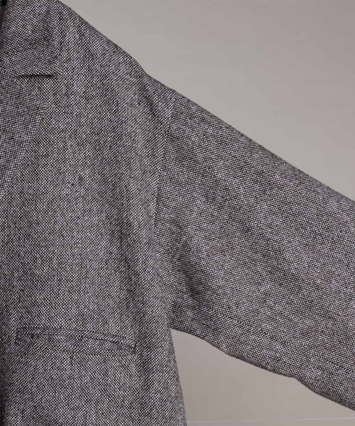 DOOPZ（ドープス）の「Roll up sleeve oversized chester coat-ロールアップスリーブオーバーサイズチェスターコート（チェスターコート・メンズ・ブラック/ブラウン・SMALL/MEDIUM/LARGE）」の4枚目の写真
