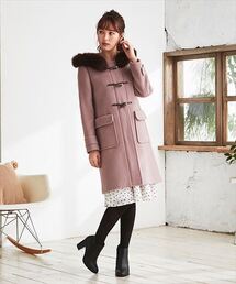 ブランド古着 レディースのダッフルコート パープル 紫色系 ロング丈 古着通販 Zozoused