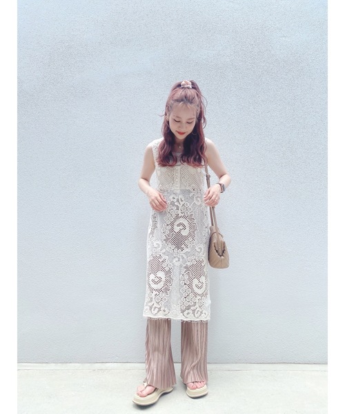 JUMELLE（ジュメロ）の「透かし編みワンピース（ワンピース・レディース・ベージュ・FREE）」の19枚目の写真