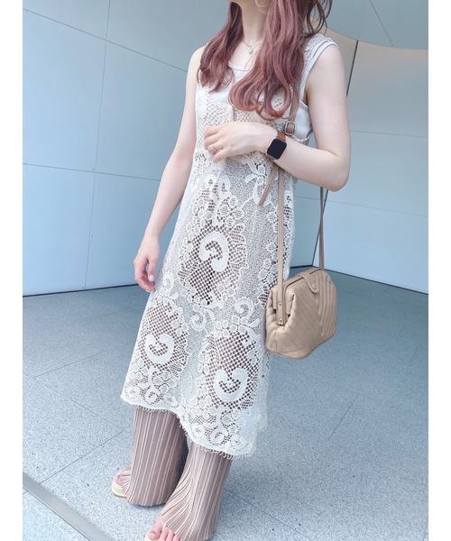 JUMELLE（ジュメロ）の「透かし編みワンピース（ワンピース・レディース・ベージュ・FREE）」の9枚目の写真