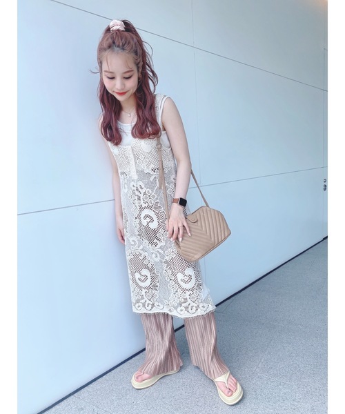 JUMELLE（ジュメロ）の「透かし編みワンピース（ワンピース・レディース・ベージュ・FREE）」の6枚目の写真