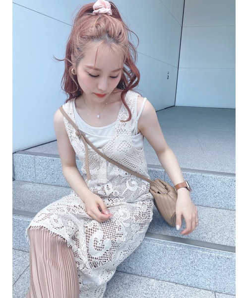 JUMELLE（ジュメロ）の「透かし編みワンピース（ワンピース・レディース・ベージュ・FREE）」の17枚目の写真