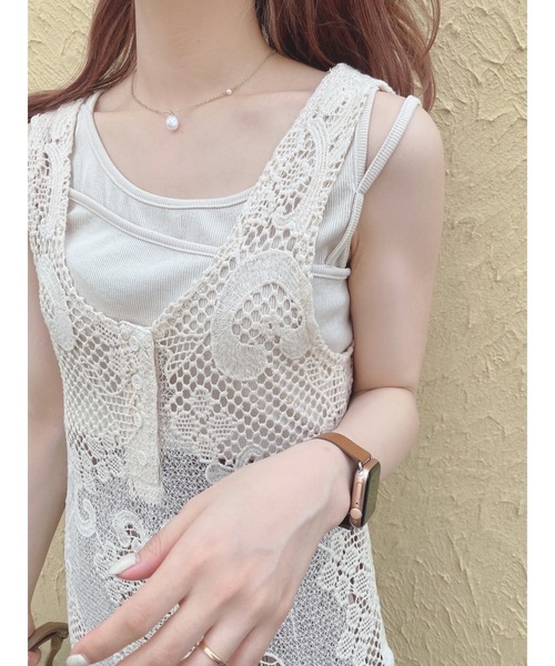 JUMELLE（ジュメロ）の「透かし編みワンピース（ワンピース・レディース・ベージュ・FREE）」の14枚目の写真
