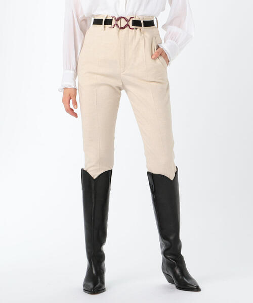 ISABEL MARANT（イザベルマラン）の「ISABEL MARANT ETOILE NILOAH センタープレスパンツ（その他パンツ・レディース・ホワイト/グレー・38/36/34）」の2枚目の写真