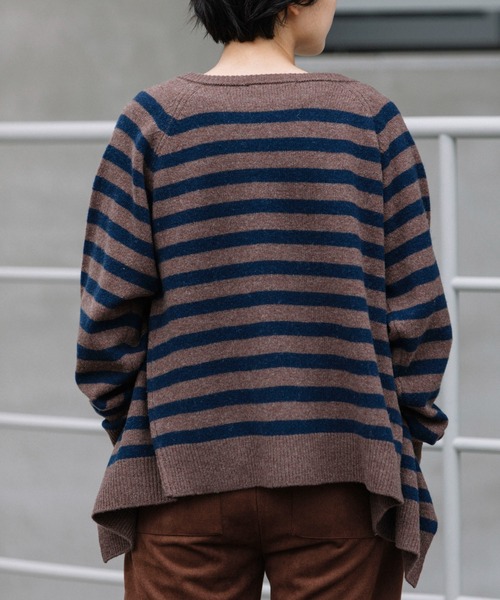 Munich(ミューニック)の「【2枚SET】エキストラファインメリノウールジャージー アンサンブルニット(ニット/セーター・レディース・ブラック/ベージュ/ブラウン系その他/ベージュ×ブラック・FREE)」の16枚目の写真