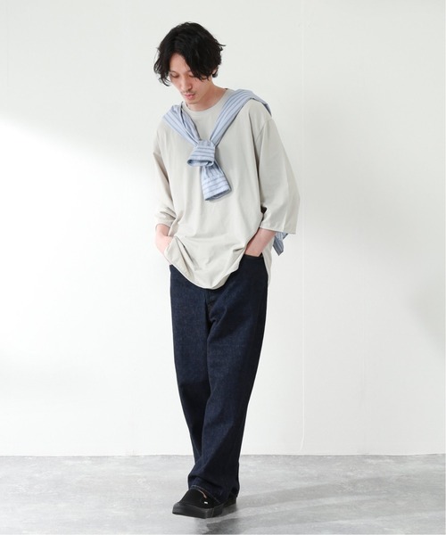 JOURNAL STANDARD relume（ジャーナルスタンダード　レリューム）の「レイヤード6分袖Tシャツ[無地T/オーバーサイズ][ユニセックス対応]（Tシャツ/カットソー・メンズ・ホワイト/グレー/ベージュ・S/M/L）」の12枚目の写真