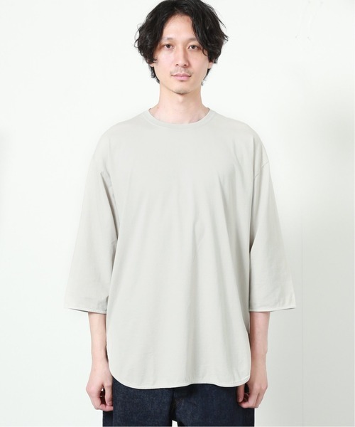 JOURNAL STANDARD relume（ジャーナルスタンダード　レリューム）の「レイヤード6分袖Tシャツ[無地T/オーバーサイズ][ユニセックス対応]（Tシャツ/カットソー・メンズ・ホワイト/グレー/ベージュ・S/M/L）」の8枚目の写真