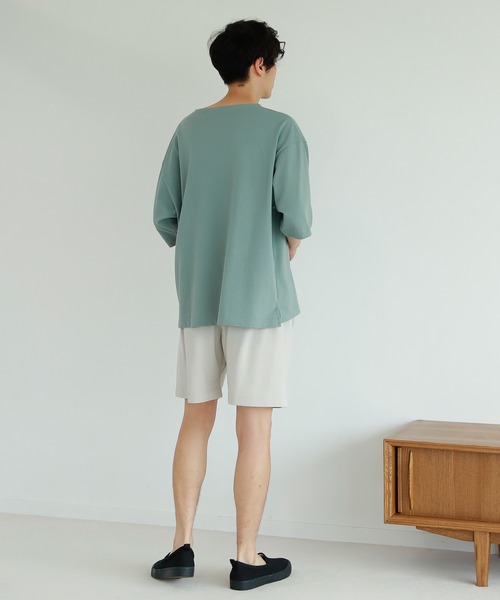 LAKOLE（ラコレ）の「プリントスウェットショーツ / 214818（スウェットパンツ・メンズ・アイボリー/ブラック/サックスブルー・MEDIUM/LARGE）」の6枚目の写真