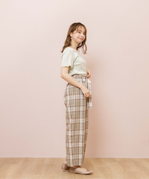 flower(フラワー)の「ムードチェックパンツ(その他パンツ・レディース・ベージュ/ブラウン・FREE)」の19枚目の写真