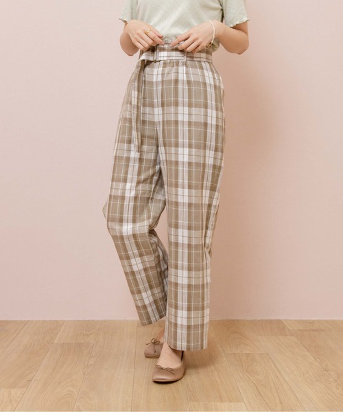 flower(フラワー)の「ムードチェックパンツ(その他パンツ・レディース・ベージュ/ブラウン・FREE)」の22枚目の写真