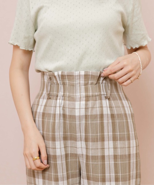 flower(フラワー)の「ムードチェックパンツ(その他パンツ・レディース・ベージュ/ブラウン・FREE)」の17枚目の写真