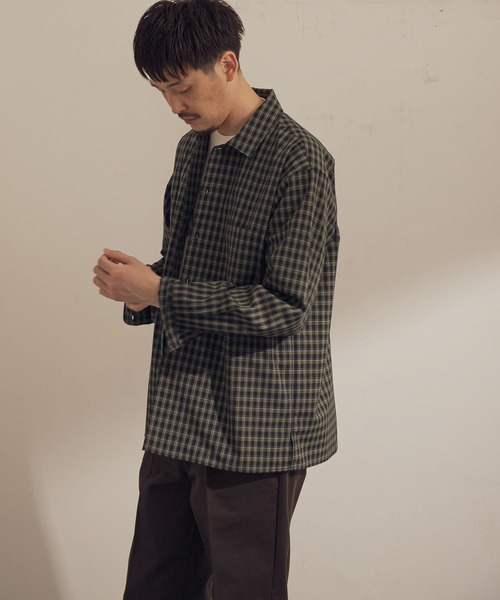 URBAN RESEARCH DOORS（アーバンリサーチドアーズ）の「T/Wヴィンテージチェックシャツ（シャツ/ブラウス・メンズ・ネイビー/ブラック・38/40）」の5枚目の写真