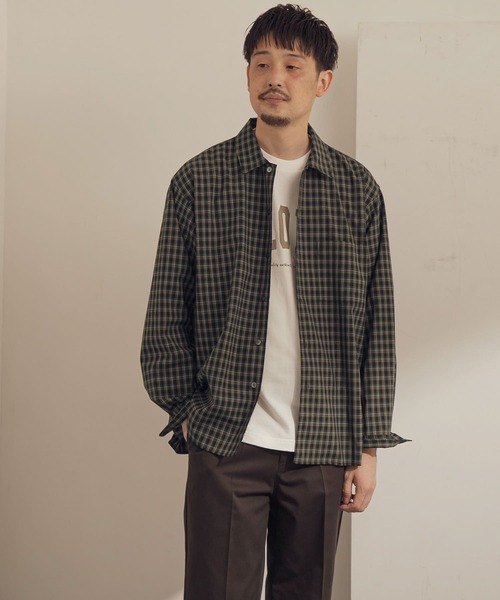 URBAN RESEARCH DOORS（アーバンリサーチドアーズ）の「T/Wヴィンテージチェックシャツ（シャツ/ブラウス・メンズ・ネイビー/ブラック・38/40）」の15枚目の写真