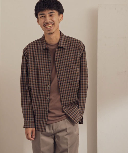 URBAN RESEARCH DOORS（アーバンリサーチドアーズ）の「T/Wヴィンテージチェックシャツ（シャツ/ブラウス・メンズ・ネイビー/ブラック・38/40）」の13枚目の写真