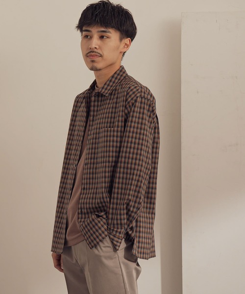 URBAN RESEARCH DOORS（アーバンリサーチドアーズ）の「T/Wヴィンテージチェックシャツ（シャツ/ブラウス・メンズ・ネイビー/ブラック・38/40）」の3枚目の写真