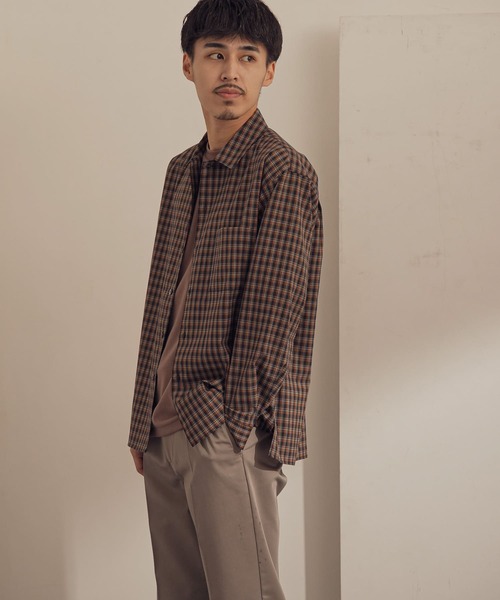 URBAN RESEARCH DOORS（アーバンリサーチドアーズ）の「T/Wヴィンテージチェックシャツ（シャツ/ブラウス・メンズ・ネイビー/ブラック・38/40）」の8枚目の写真