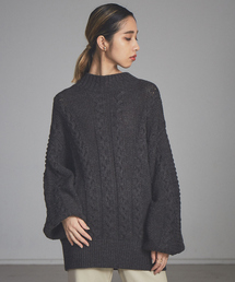 NOMINE | 【展開店舗限定】ボリュームスリーブケーブルニット(ニット/セーター)