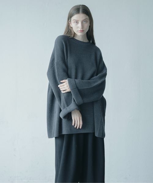 Utusiyo（ウツシヨ）の「knit  乙姫（ニット/セーター・メンズ・ホワイト/チャコールグレー・FREE）」の6枚目の写真