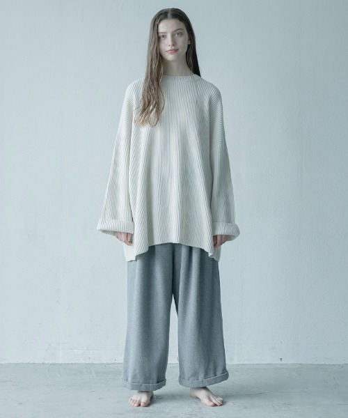 Utusiyo（ウツシヨ）の「knit  乙姫（ニット/セーター・メンズ・ホワイト/チャコールグレー・FREE）」の9枚目の写真