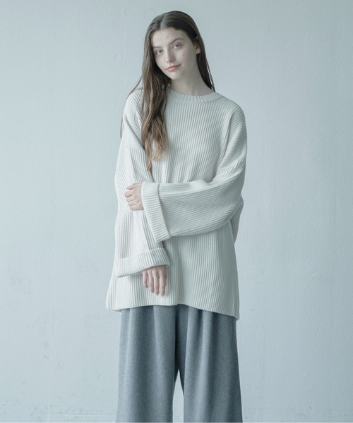 Utusiyo（ウツシヨ）の「knit  乙姫（ニット/セーター・メンズ・ホワイト/チャコールグレー・FREE）」の19枚目の写真