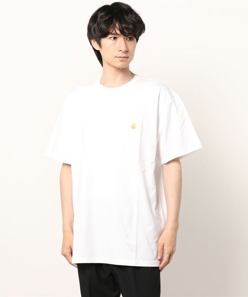 Carhartt WIP(カーハートダブリューアイピー)の「S/S CHASE T-SHIRT(Tシャツ/カットソー・メンズ・ブラック/ヘザーグレー/ホワイト/ダークグリーン/オレンジ/ダークブルー・X-SMALL/MEDIUM/LARGE/X-LARGE/SMALL/XX-LARGE)」の2枚目の写真