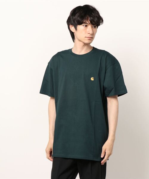 Carhartt WIP(カーハートダブリューアイピー)の「S/S CHASE T-SHIRT(Tシャツ/カットソー・メンズ・ブラック/ヘザーグレー/ホワイト/ダークグリーン/オレンジ/ダークブルー・X-SMALL/MEDIUM/LARGE/X-LARGE/SMALL/XX-LARGE)」の5枚目の写真