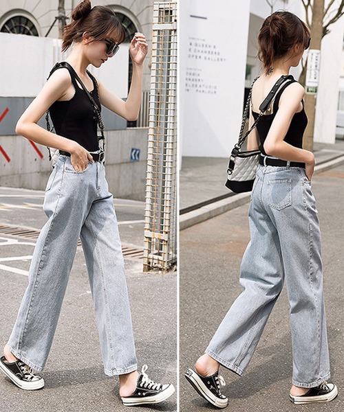 PETER DO グレー ストレートデニム ハイウエスト PETER DO グレー ストレートデニム ハイウエスト