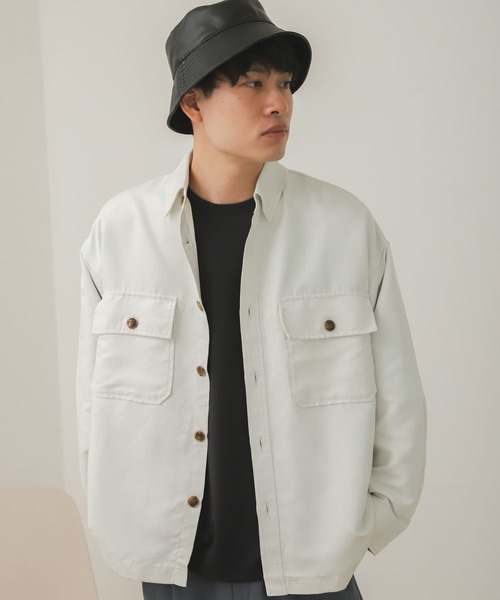 SENSE OF PLACE by URBAN RESEARCH(センスオブプレイスバイアーバンリサーチ)の「エコスエードルーズシャツ(シャツ/ブラウス・メンズ・ダークブラウン/ベージュ/ブルー/アイボリー・LARGE/MEDIUM)」の7枚目の写真