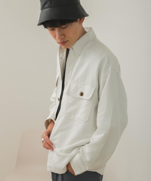 SENSE OF PLACE by URBAN RESEARCH(センスオブプレイスバイアーバンリサーチ)の「エコスエードルーズシャツ(シャツ/ブラウス・メンズ・ダークブラウン/ベージュ/ブルー/アイボリー・LARGE/MEDIUM)」の8枚目の写真