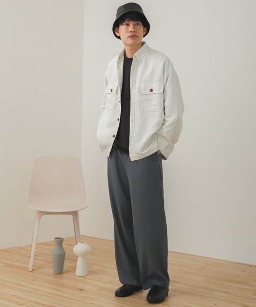 SENSE OF PLACE by URBAN RESEARCH(センスオブプレイスバイアーバンリサーチ)の「エコスエードルーズシャツ(シャツ/ブラウス・メンズ・ダークブラウン/ベージュ/ブルー/アイボリー・LARGE/MEDIUM)」の11枚目の写真