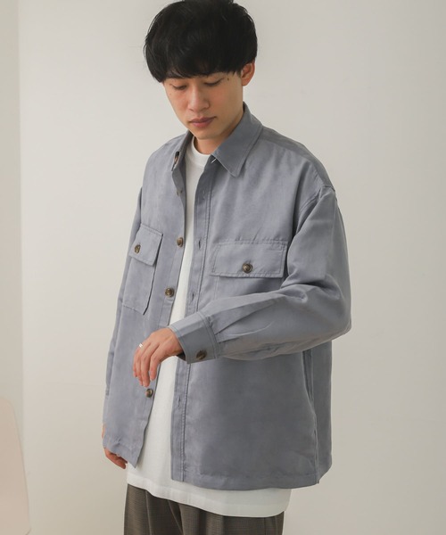 SENSE OF PLACE by URBAN RESEARCH(センスオブプレイスバイアーバンリサーチ)の「エコスエードルーズシャツ(シャツ/ブラウス・メンズ・ダークブラウン/ベージュ/ブルー/アイボリー・LARGE/MEDIUM)」の14枚目の写真