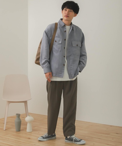 SENSE OF PLACE by URBAN RESEARCH(センスオブプレイスバイアーバンリサーチ)の「エコスエードルーズシャツ(シャツ/ブラウス・メンズ・ダークブラウン/ベージュ/ブルー/アイボリー・LARGE/MEDIUM)」の16枚目の写真