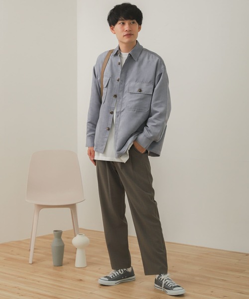 SENSE OF PLACE by URBAN RESEARCH(センスオブプレイスバイアーバンリサーチ)の「エコスエードルーズシャツ(シャツ/ブラウス・メンズ・ダークブラウン/ベージュ/ブルー/アイボリー・LARGE/MEDIUM)」の17枚目の写真